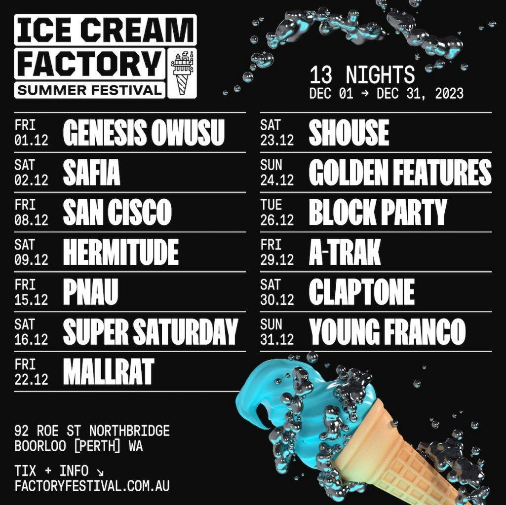 Ice Cream Factory 2023 lineup