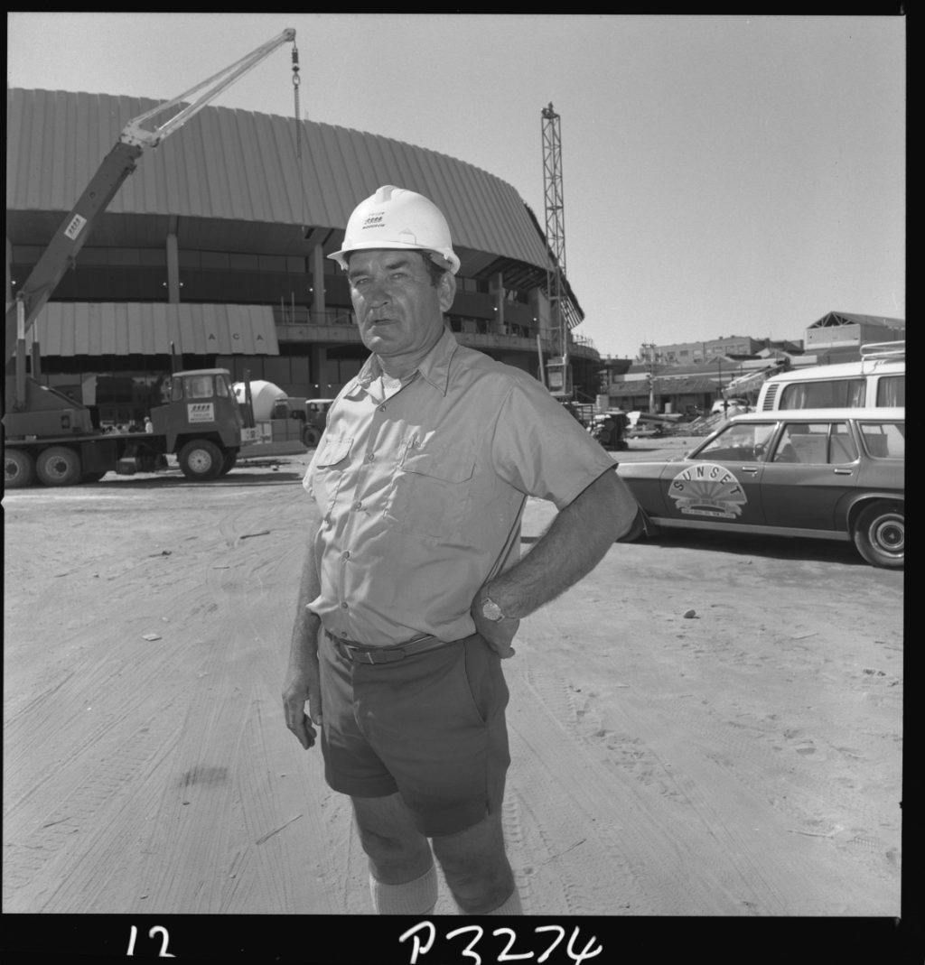Perth Entertainment Centre Construction 1974 foreman Taylor Woodrow