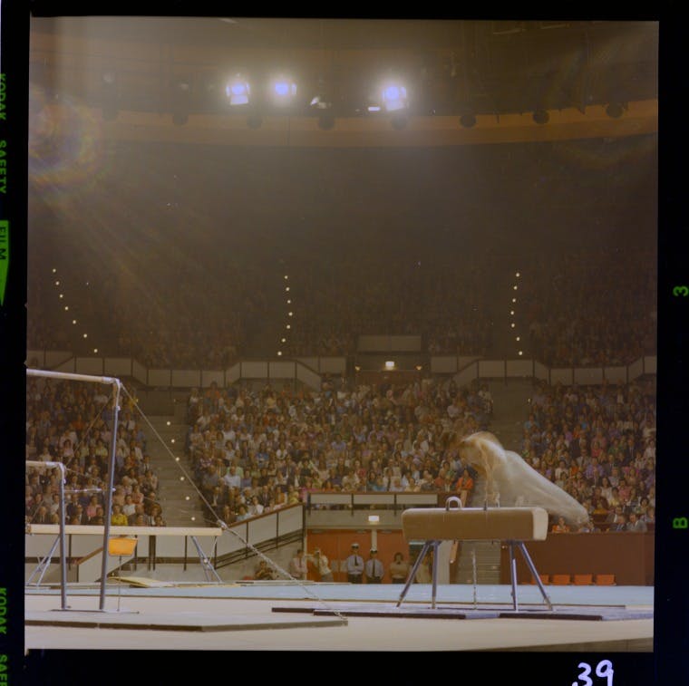 Perth Entertainment Centre Inaugural gymnastics event 1974 Pommel Horse