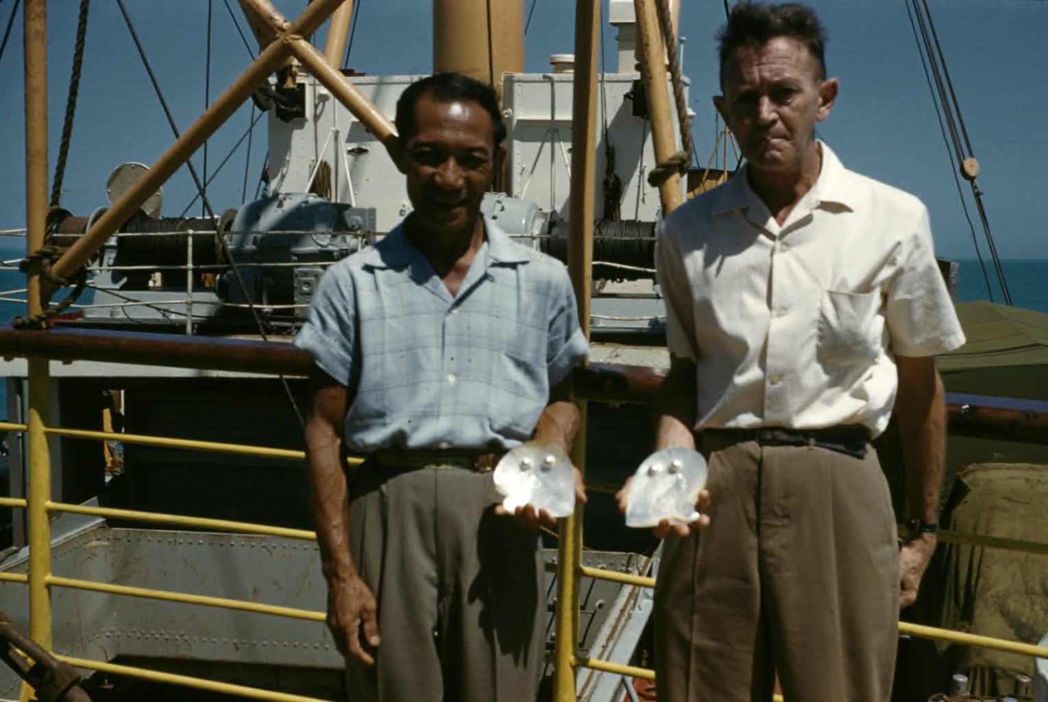 Broome pearl diver Simeon Bin Seid with George Memory 1961