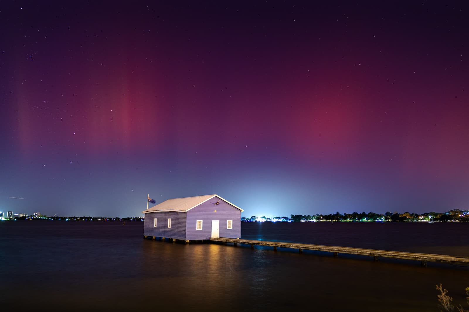 Aurora Australis blue boat house Perth