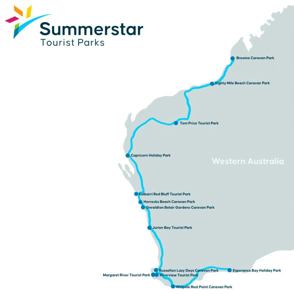 Summerstar Tourist Parks Map