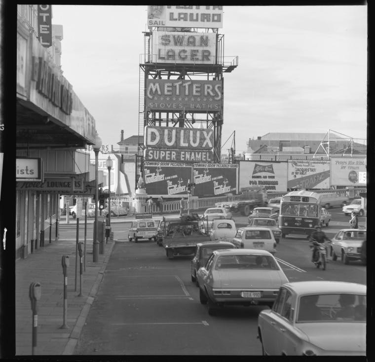 Perth vintage cinemas, Godfather Billboard Horseshoe Bridge 1972