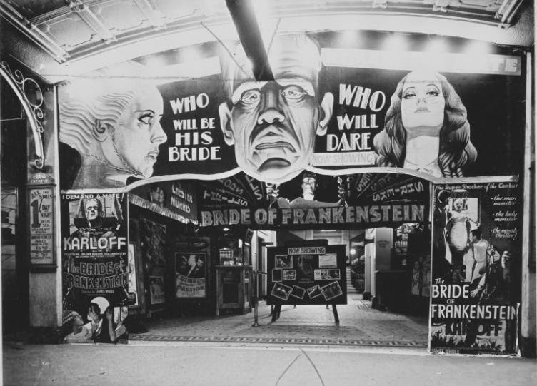 Perth vintage cinemas, Grand Theatre Murray Street Bride of Frankenstein 1935