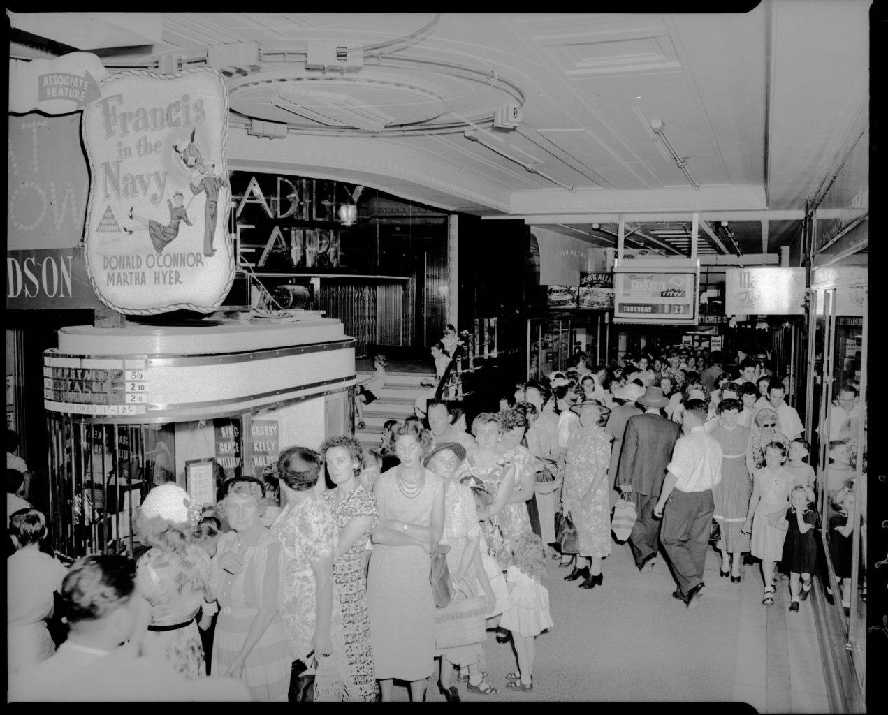 Perth vintage cinemas, Piccadilly Theatre Arcade 1956