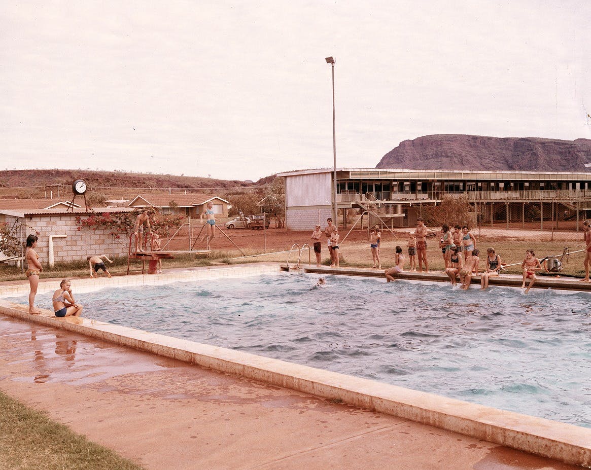 Tom Price swimming pool ca 1967
