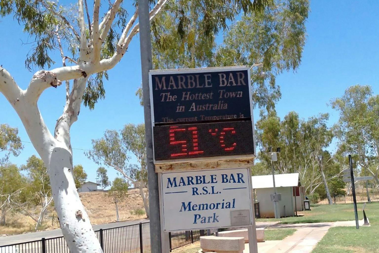 Marble Bar Temperature gauge