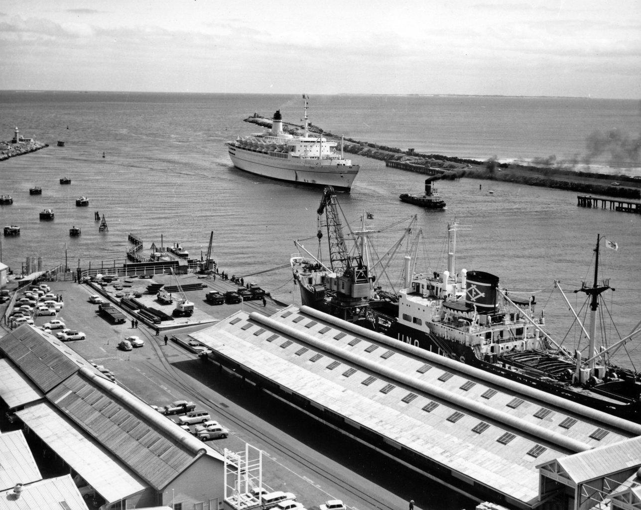 Forgotten Perth Vintage Fremantle Port Passenger Terminal Galileo Galilei 1960